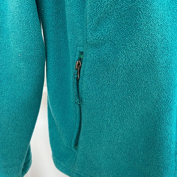 L.L Bean Turquoise Fleece Jacket - Picture 3 of 5